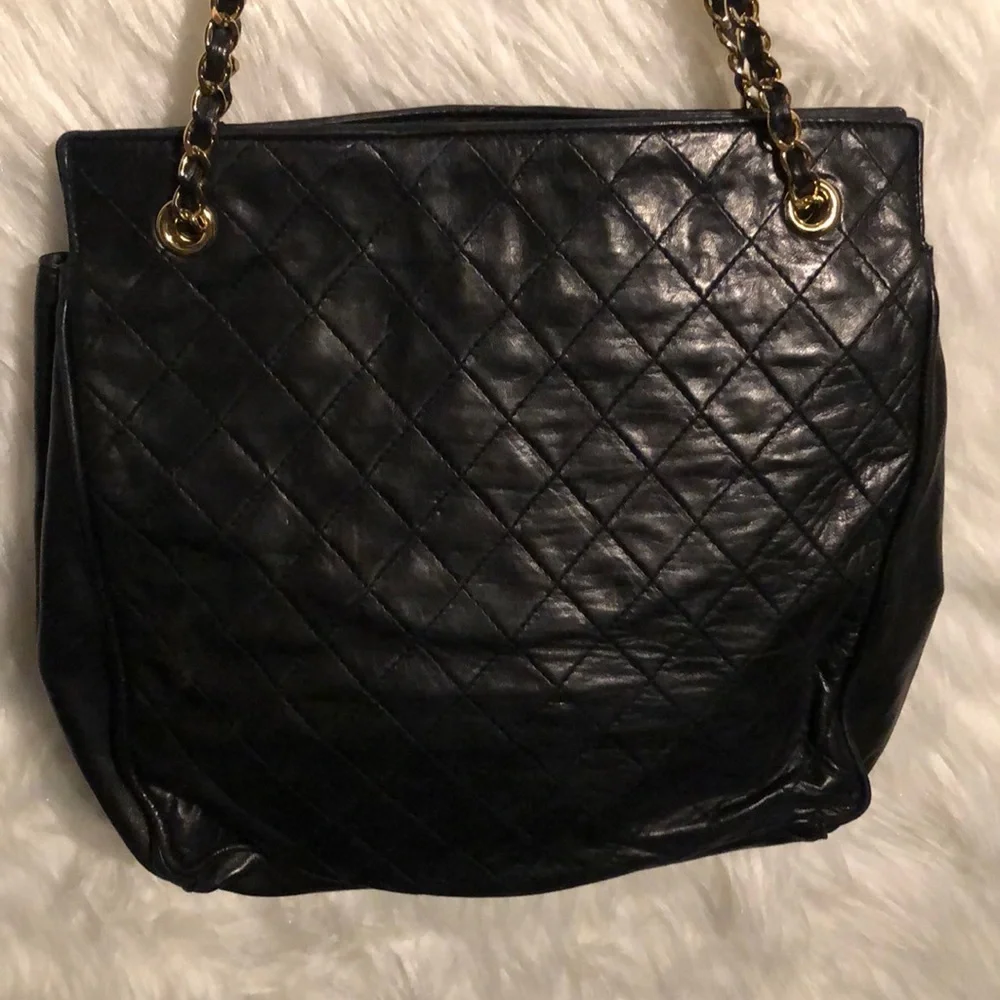 Vintage Gino Ferruzzi Black Leather Bag
